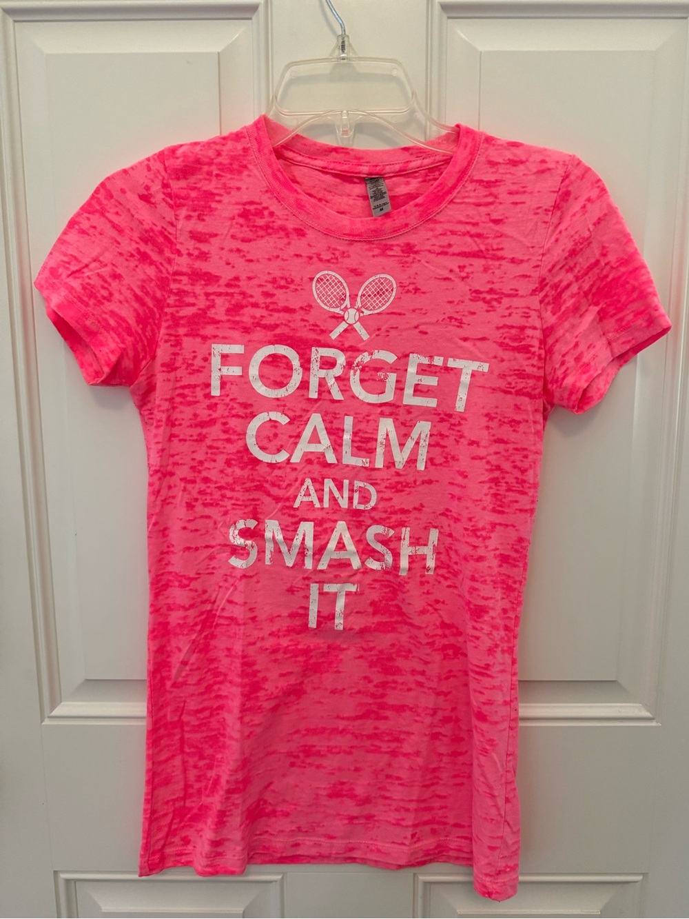 Fruit of the Loom Hot Pink Graphic Tennis Tee